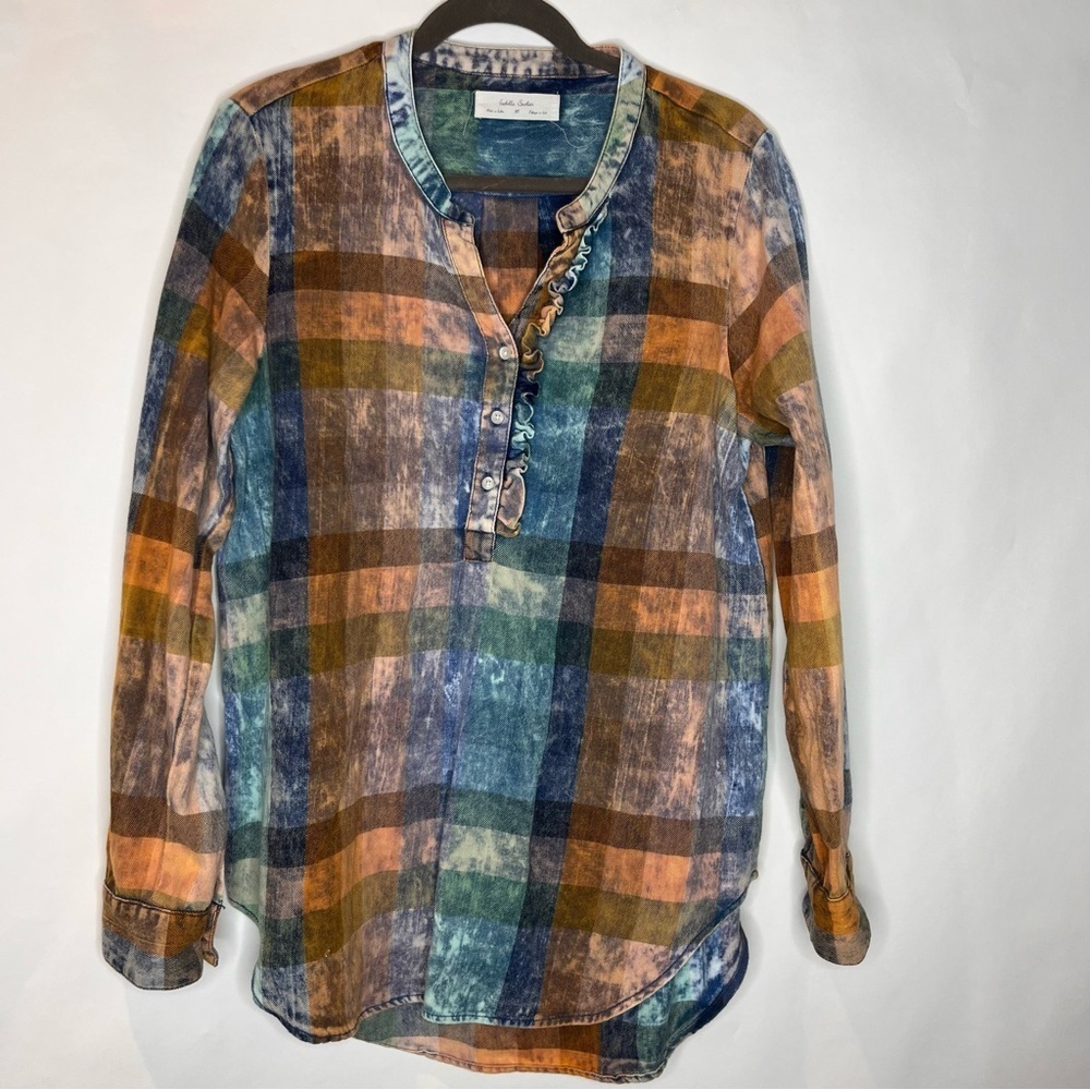 Isabella Sinclair | Plaid Ruffle Blouse